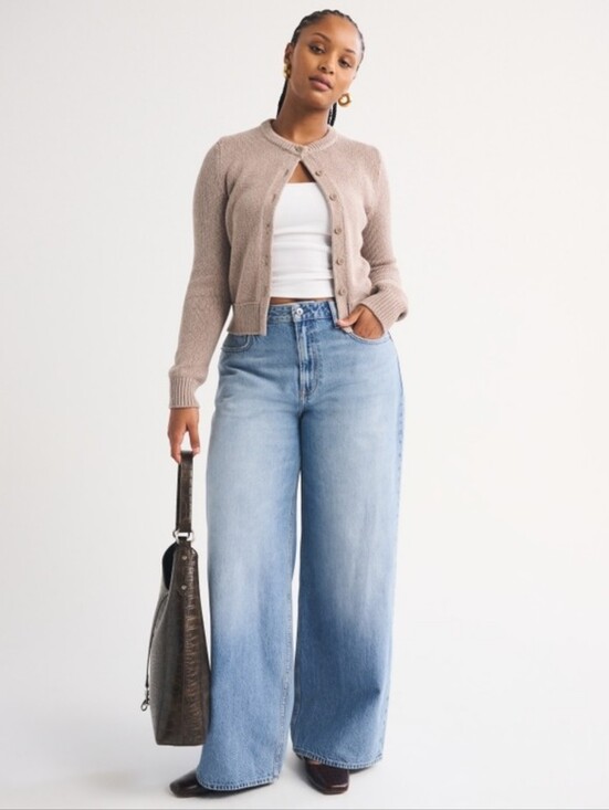 Abercrombie & Fitch Denim - Abercrombie & Fitch Curve Love High Rise Wide Leg Jean Size 30/10